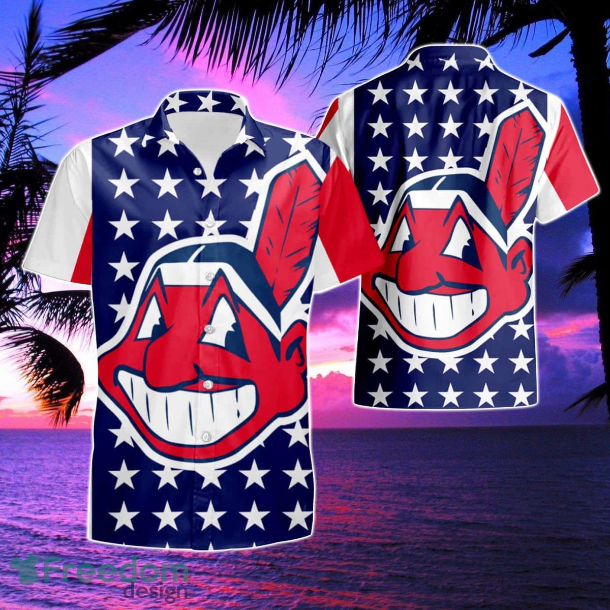 MLB Cleveland Indians Premium Hawaiian Shirt & Short - Freedomdesign