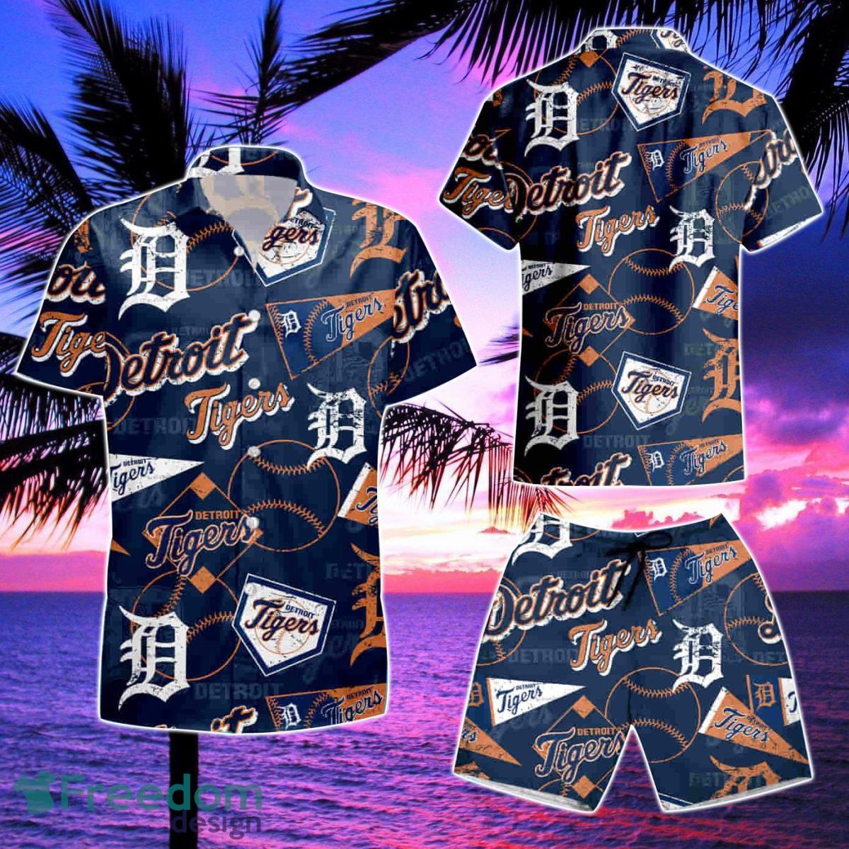 MLB Detroit Tigers Baseball Hawaiian Shirt & Short Product Photo 2