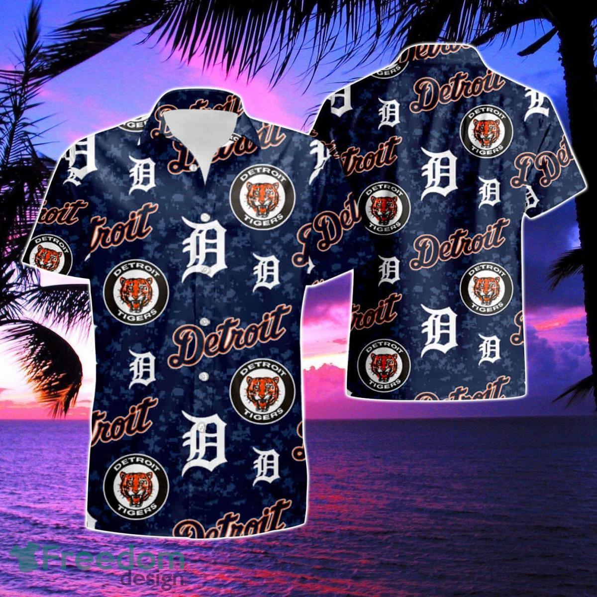 MLB Detroit Tigers Baseball Team Hawaiian Shirt & Short Product Photo 1