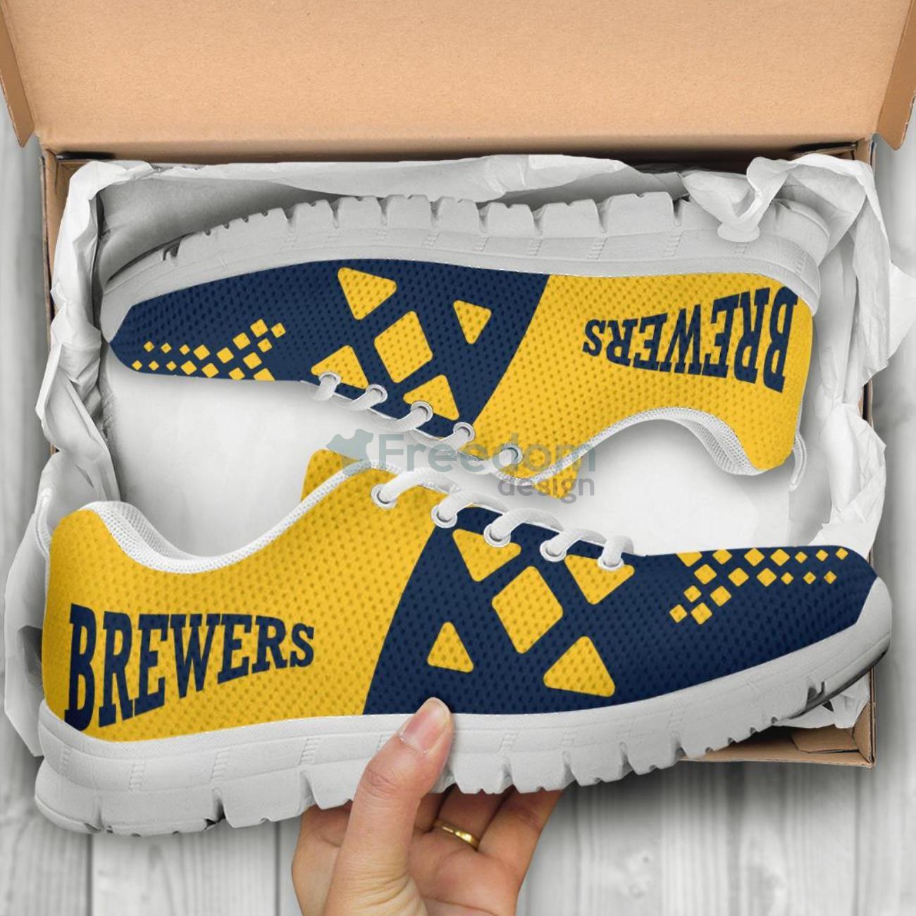 MLB Milwaukee Brewers Casual Sneakers For Sport Fans Product Photo 2