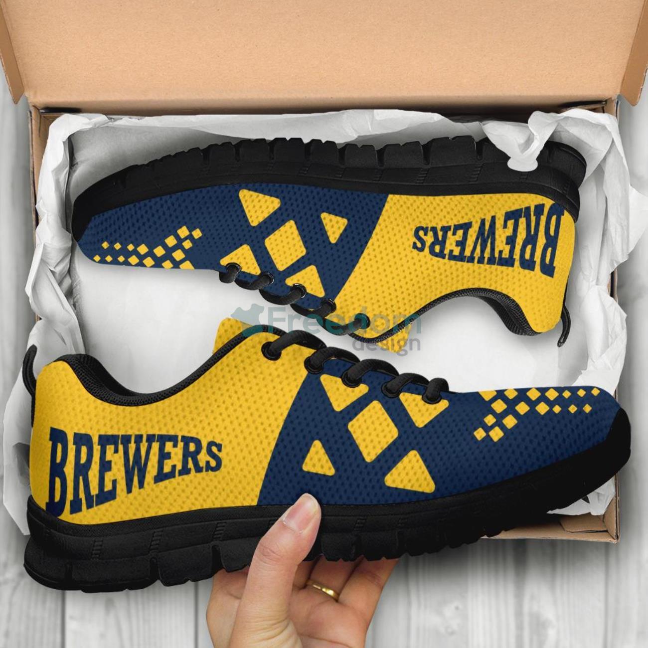 MLB Milwaukee Brewers Casual Sneakers For Sport Fans Product Photo 1