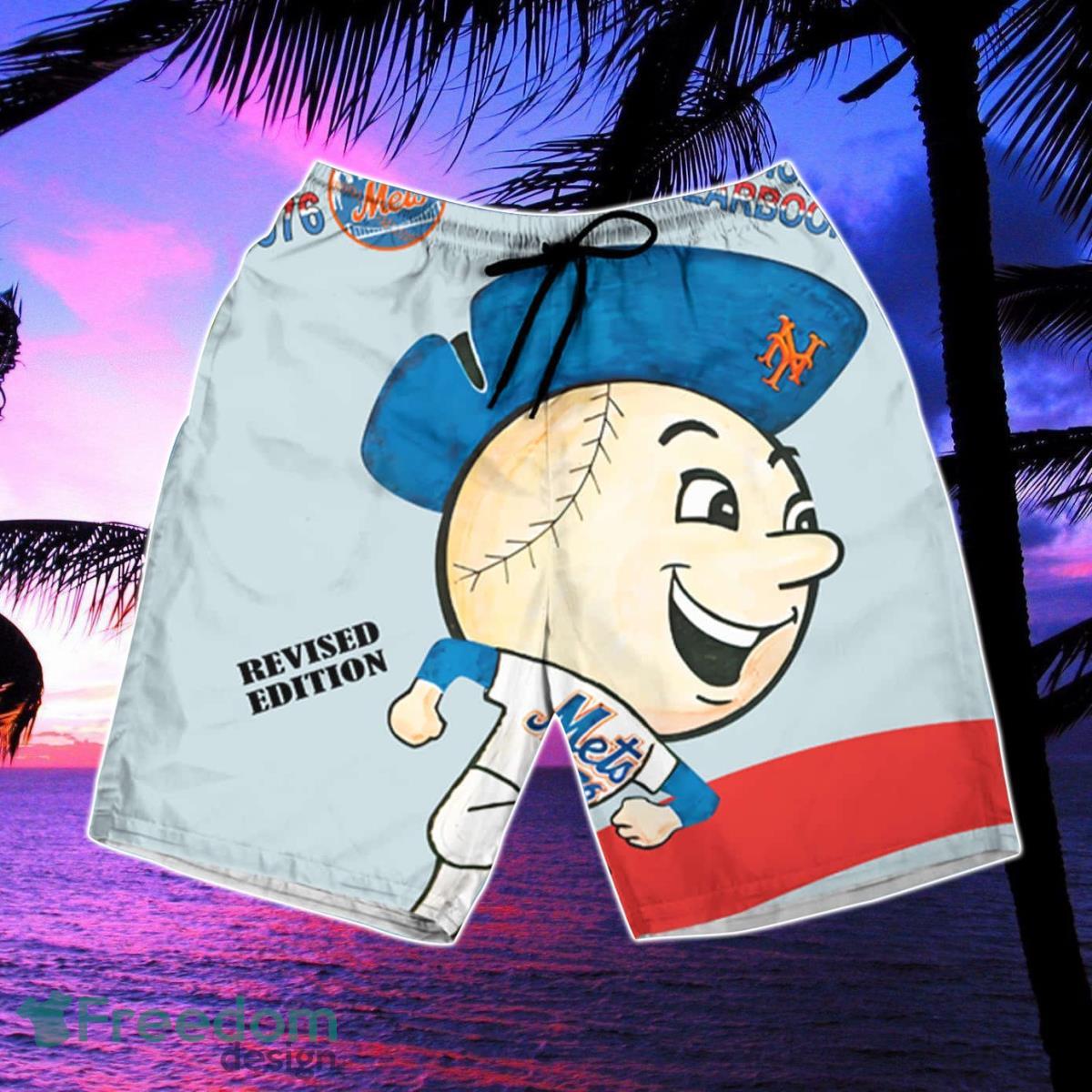 New York Mets Mlb Tommy Bahama Hawaiian Shirt And Short Set - Freedomdesign