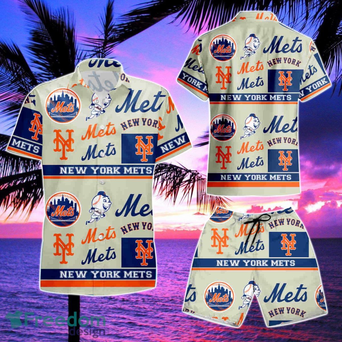 MLB New York Mets Hawaiian Shirt & Short For Fans Product Photo 2