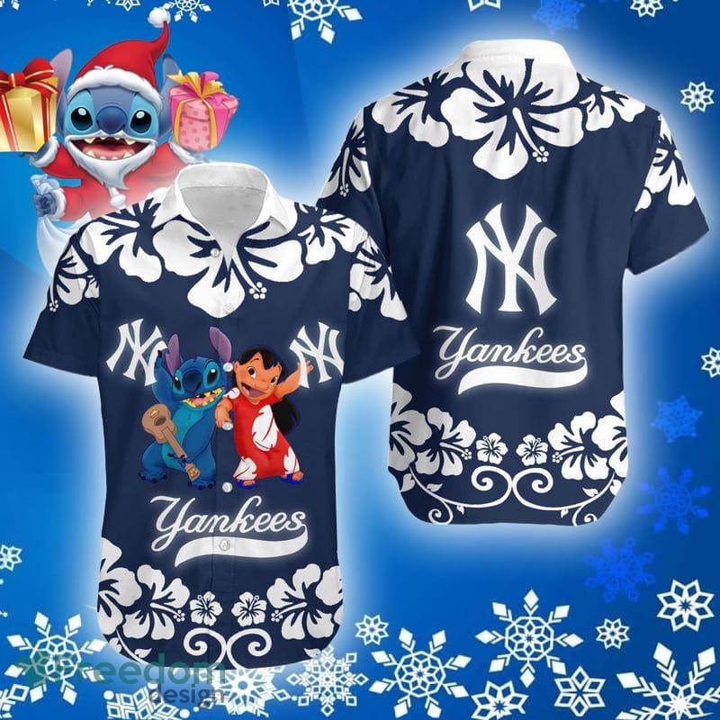 New York Yankees New Trends Custom Name And Number Christmas Hawaiian Shirt  - Freedomdesign