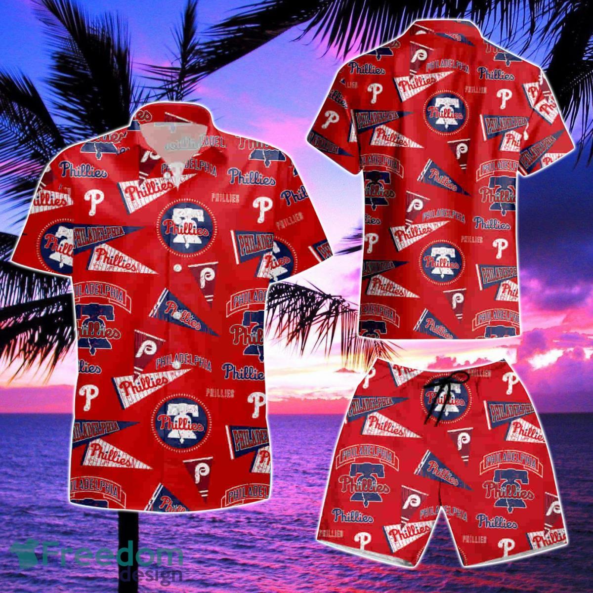 MLB Philadelphia Phillies Hawaiian Shirt & Short Product Photo 2