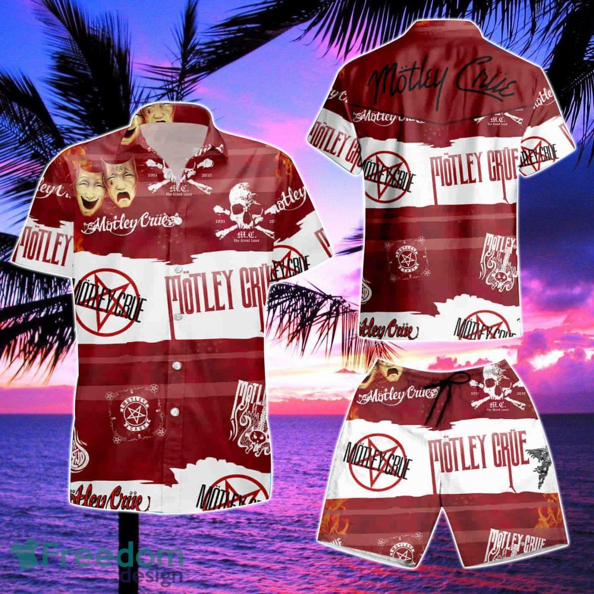 Motley Crue 3D Hawaiian Shirt & Short Product Photo 2