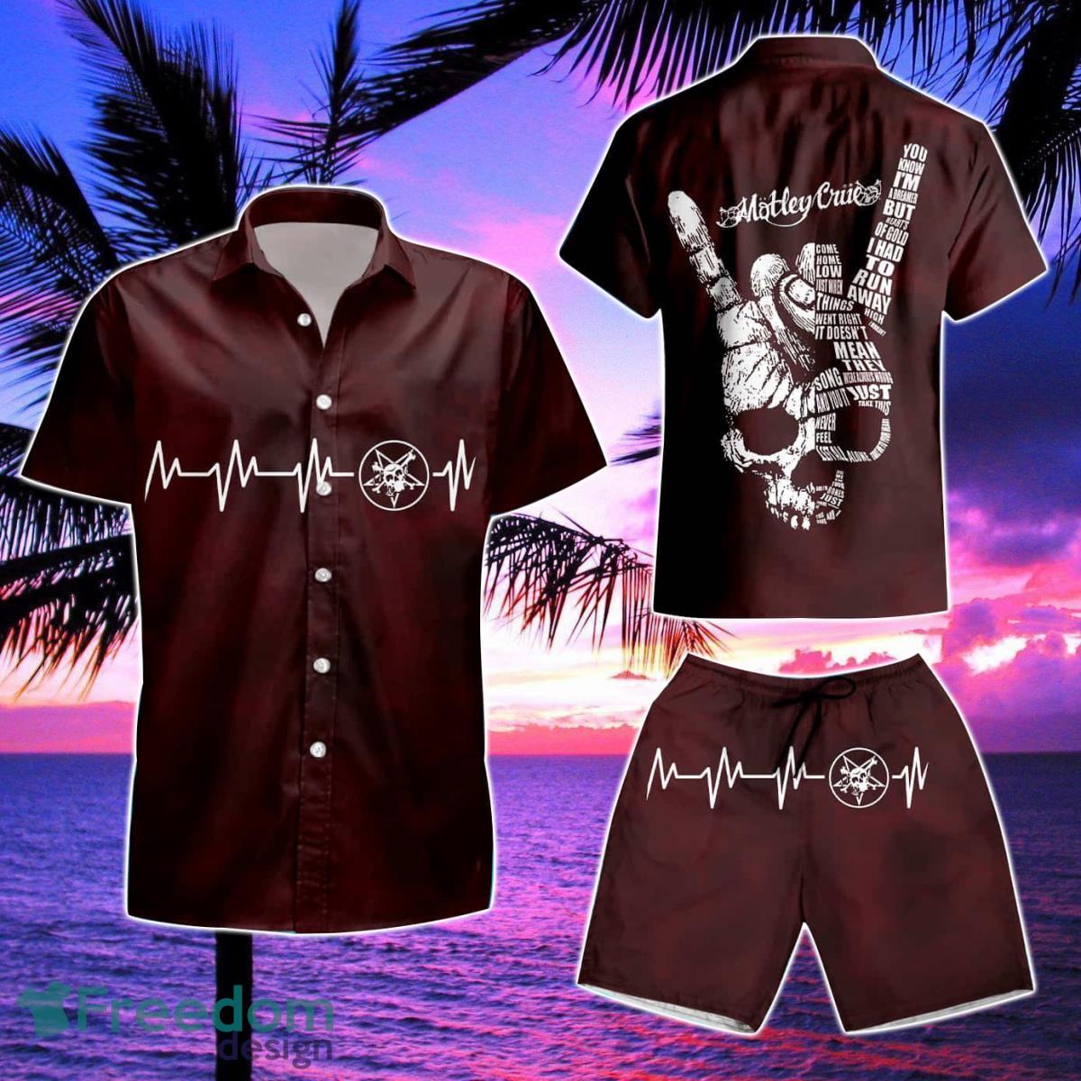 Motley Crue Hawaiian Shirt & Short Product Photo 2