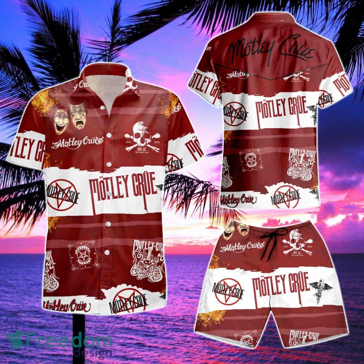 Motley Crue Hawaiian Shirt & Short For Men Women Product Photo 2