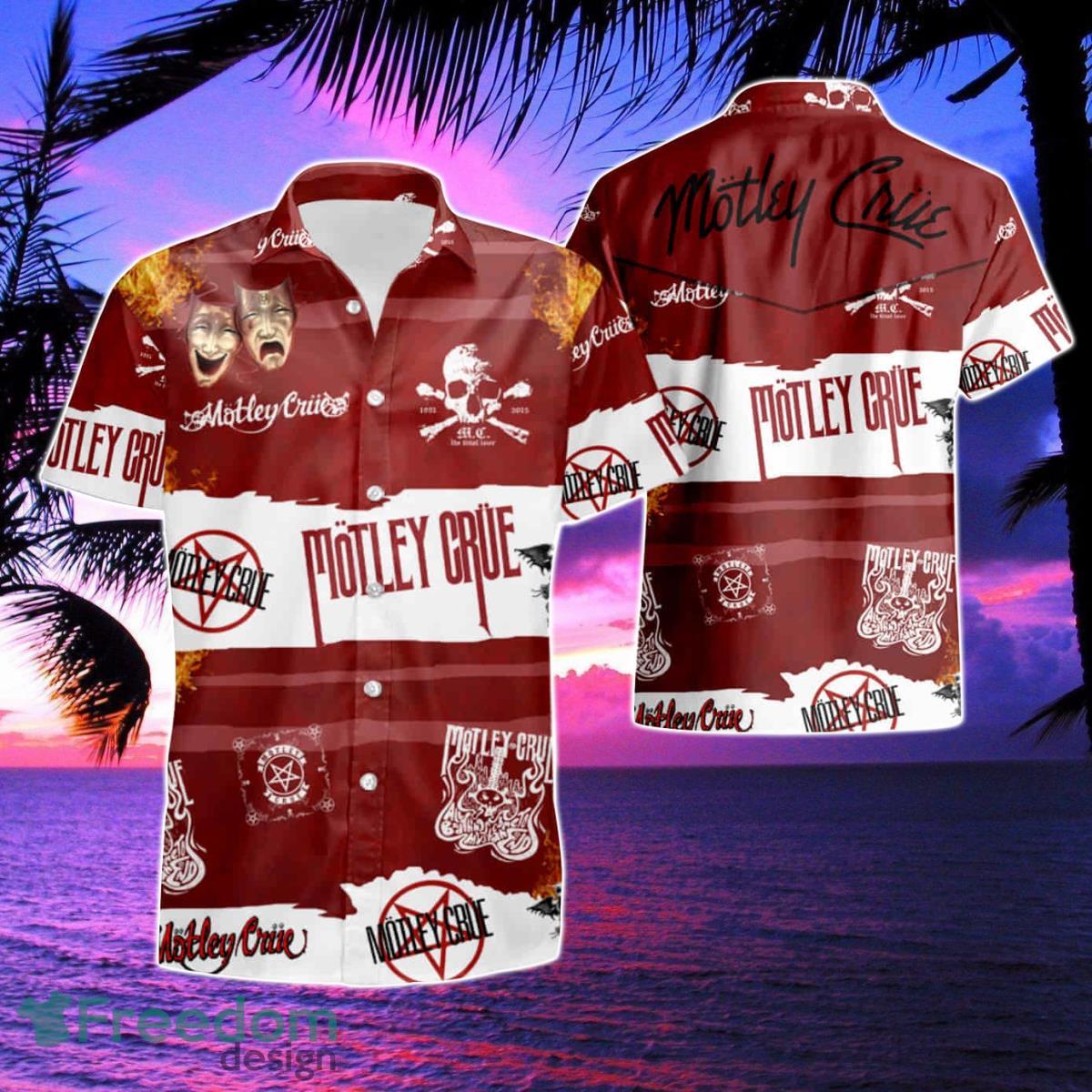 Motley Crue Hawaiian Shirt & Short For Men Women Product Photo 1