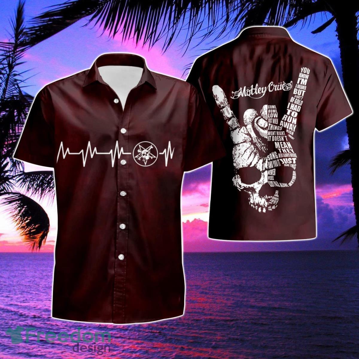 Motley Crue Hawaiian Shirt & Short Product Photo 1