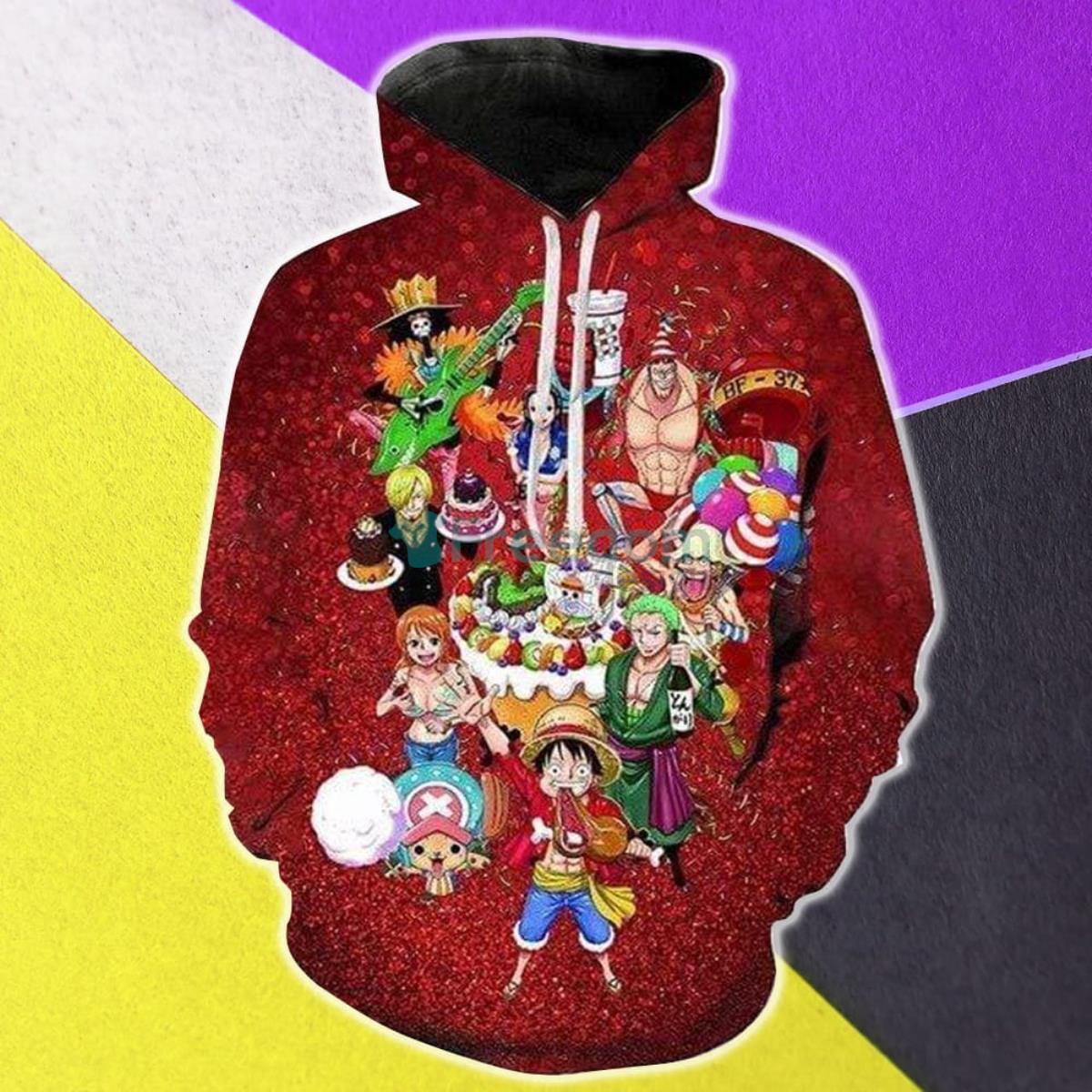 Mugiwara Pirate Crew One Piece Anime 3D Hoodie Product Photo 1