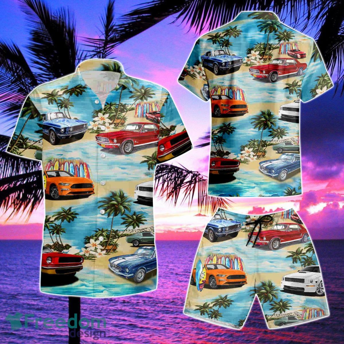 Mustang Car Hawaiian Shirt & Short Product Photo 2