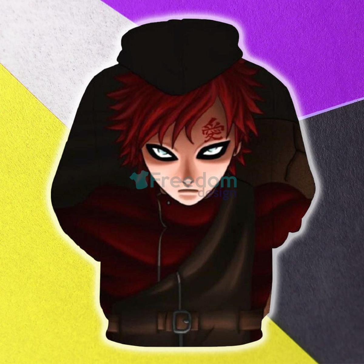 Naruto 3D Hoodie  Gaara Pullover 3D Hoodie Product Photo 2