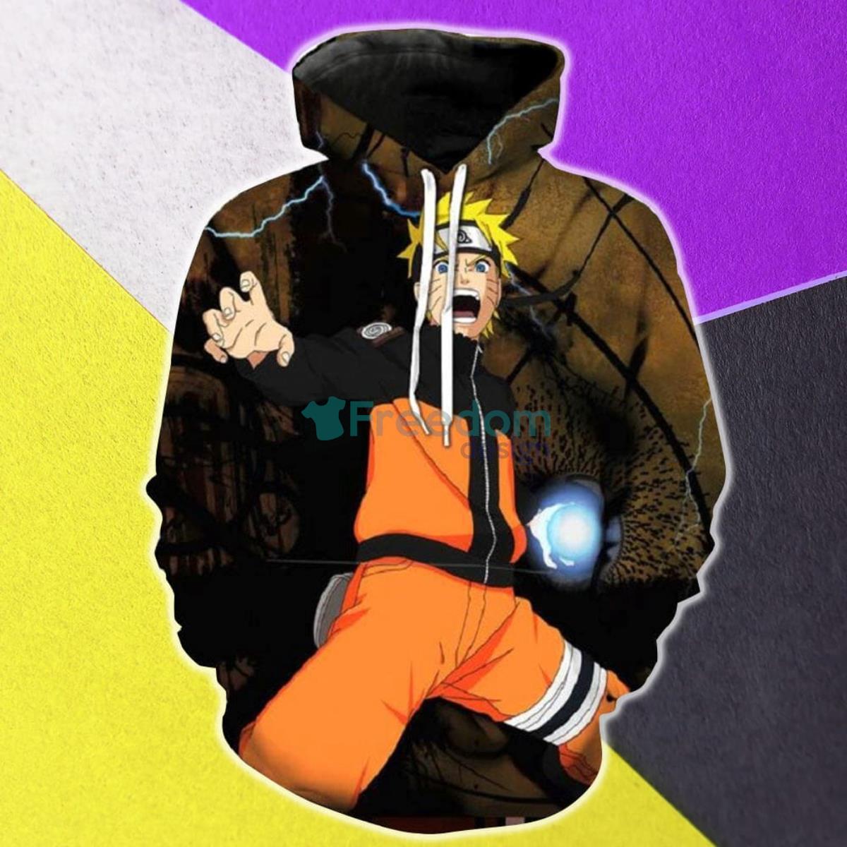 Naruto 3D Hoodie  Naruto Uzumaki Pullover 3D Hoodie Product Photo 1