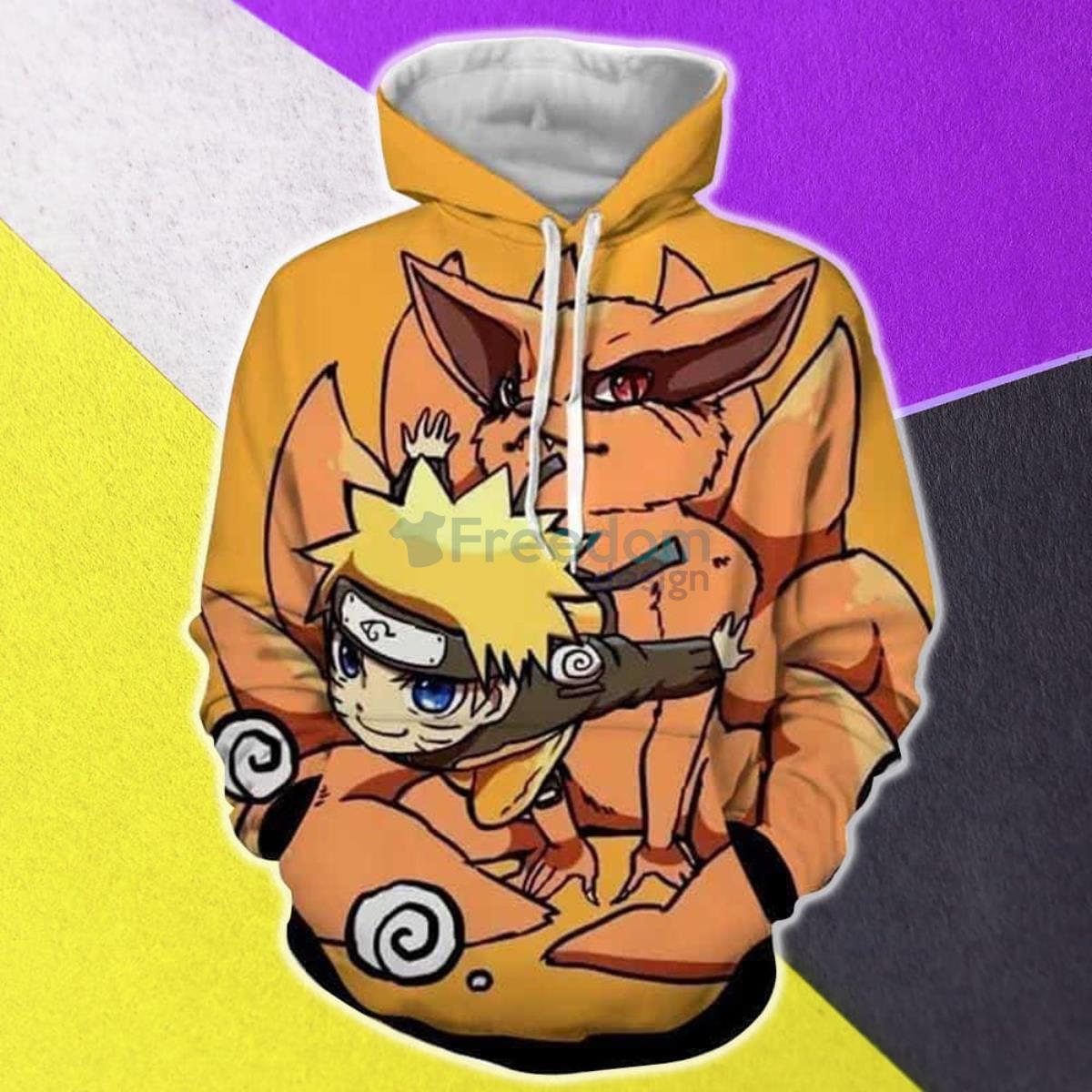 Naruto And His Fox Fanfiction Japanese Anime Cool All Over Print 3D Hoodie Product Photo 1