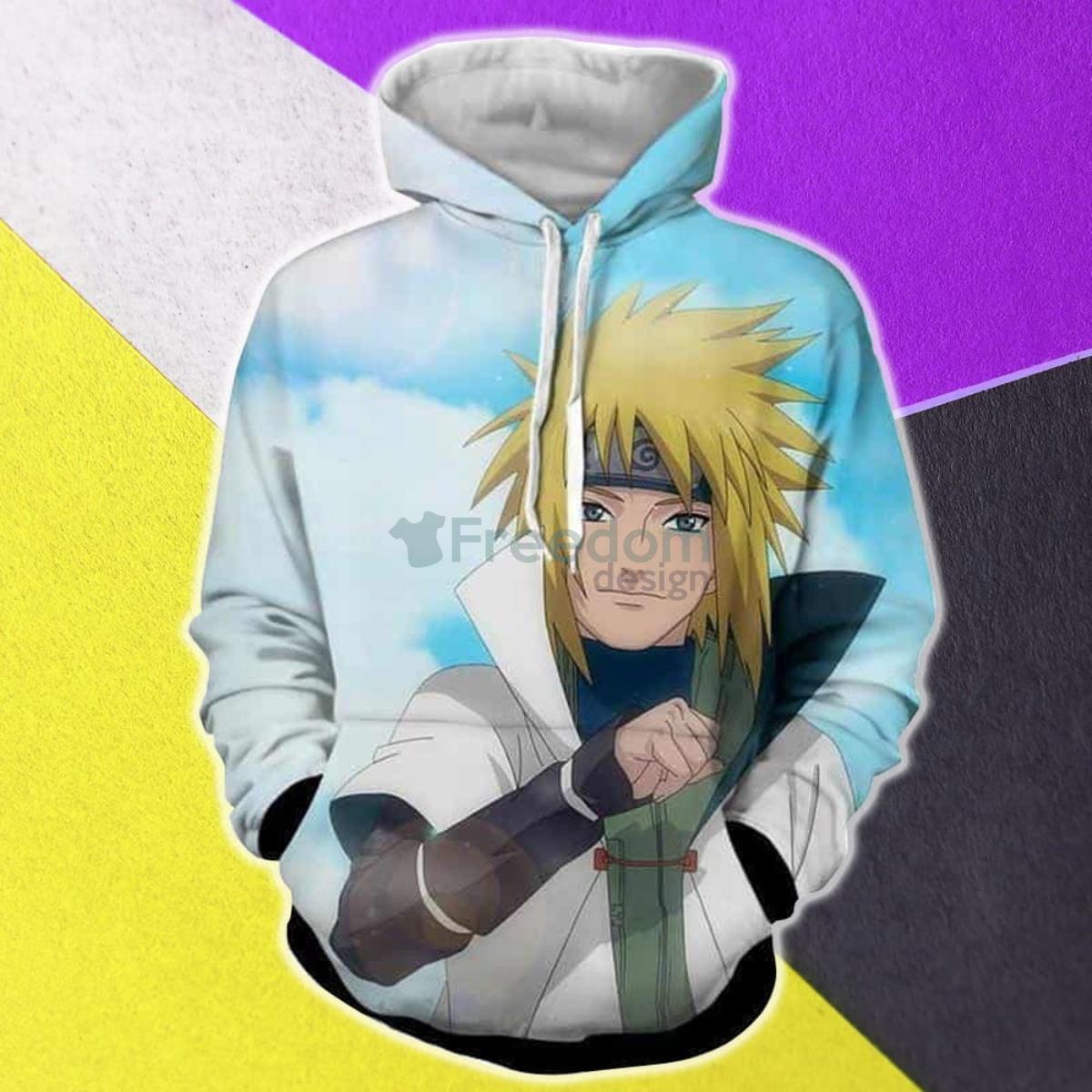 Naruto Father Minato Namikaze Legendary Anime All Over Print 3D Hoodie Product Photo 1