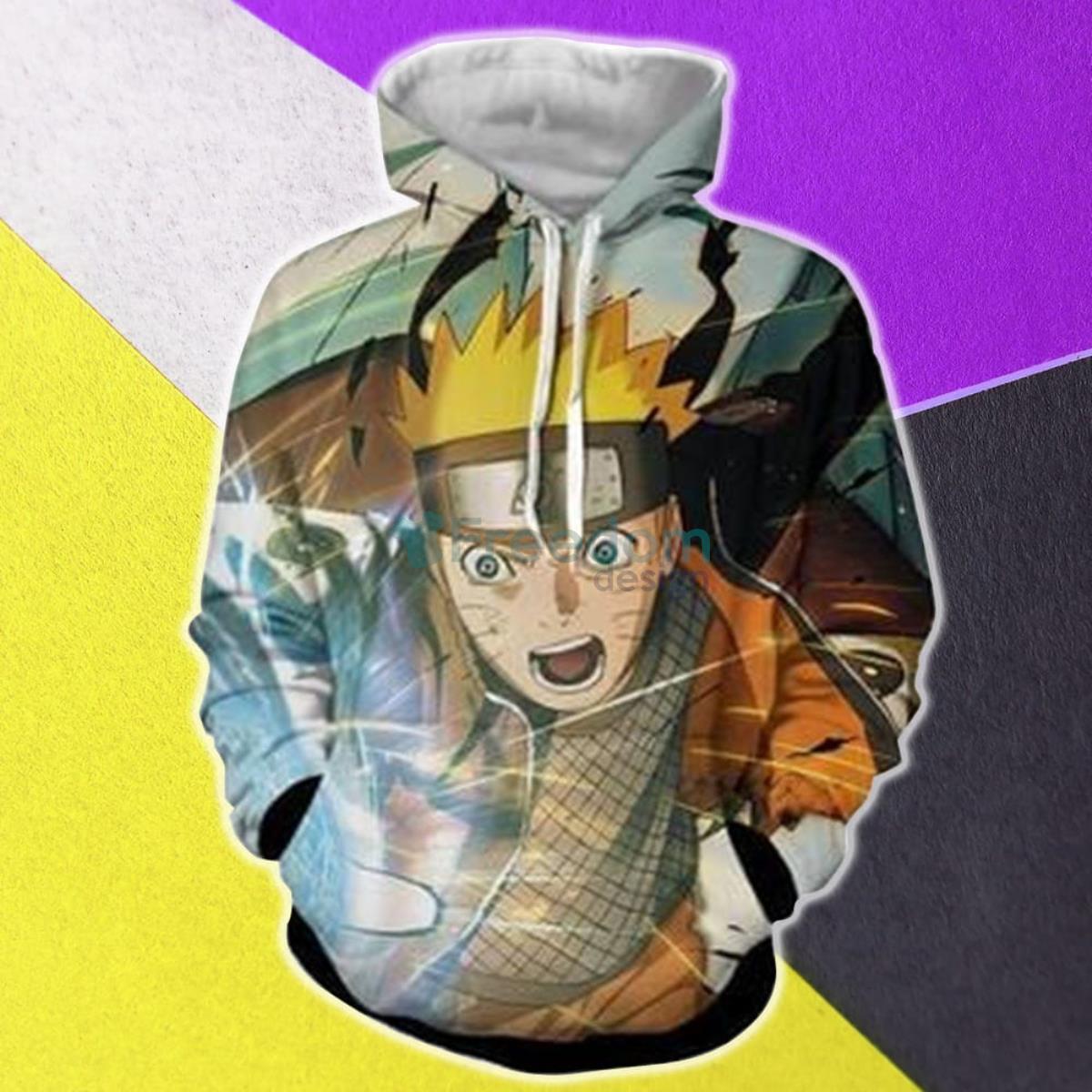 Naruto Fight Kaguya Rasengan Streetwear All Over Print 3D Hoodie Product Photo 1