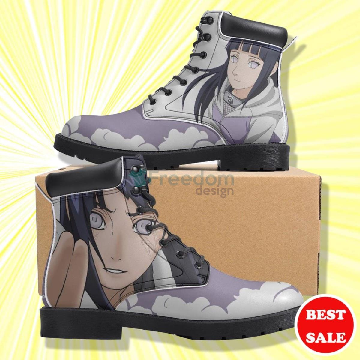 Naruto Shippuden Hyuga Hinata Anime Leather Boots Product Photo 1