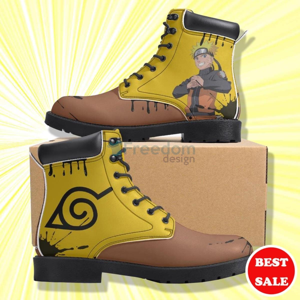 Naruto Shippuden Naruto Anime Leather Boots Product Photo 1