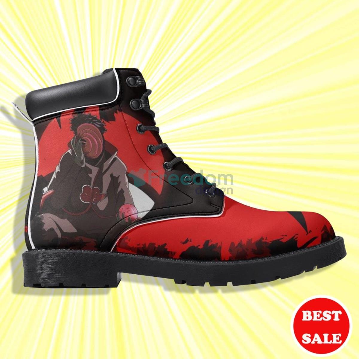 Naruto Shippuden Obito Anime Leather Boots Product Photo 2