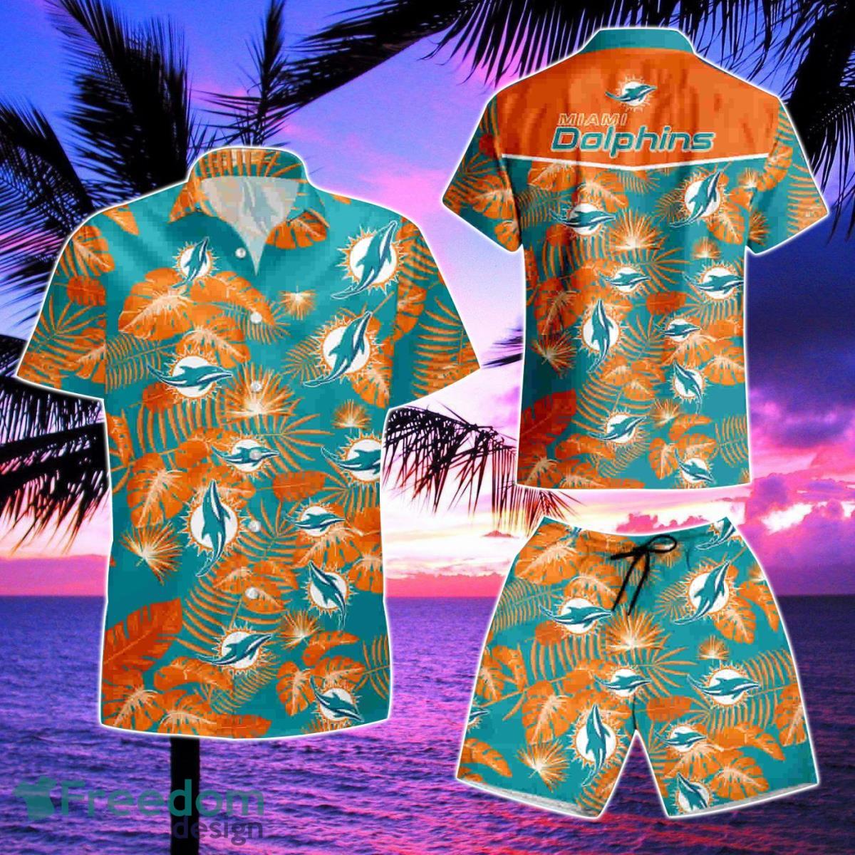 National Football League Miami Dolphins Hawaiian Shirt & Short Product Photo 2