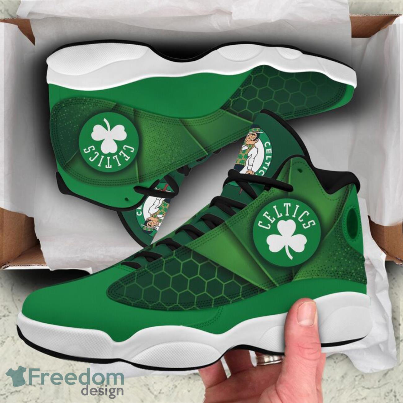 Boston Celtics Basketball Team All Over Print Air Jordan 11 Shoes