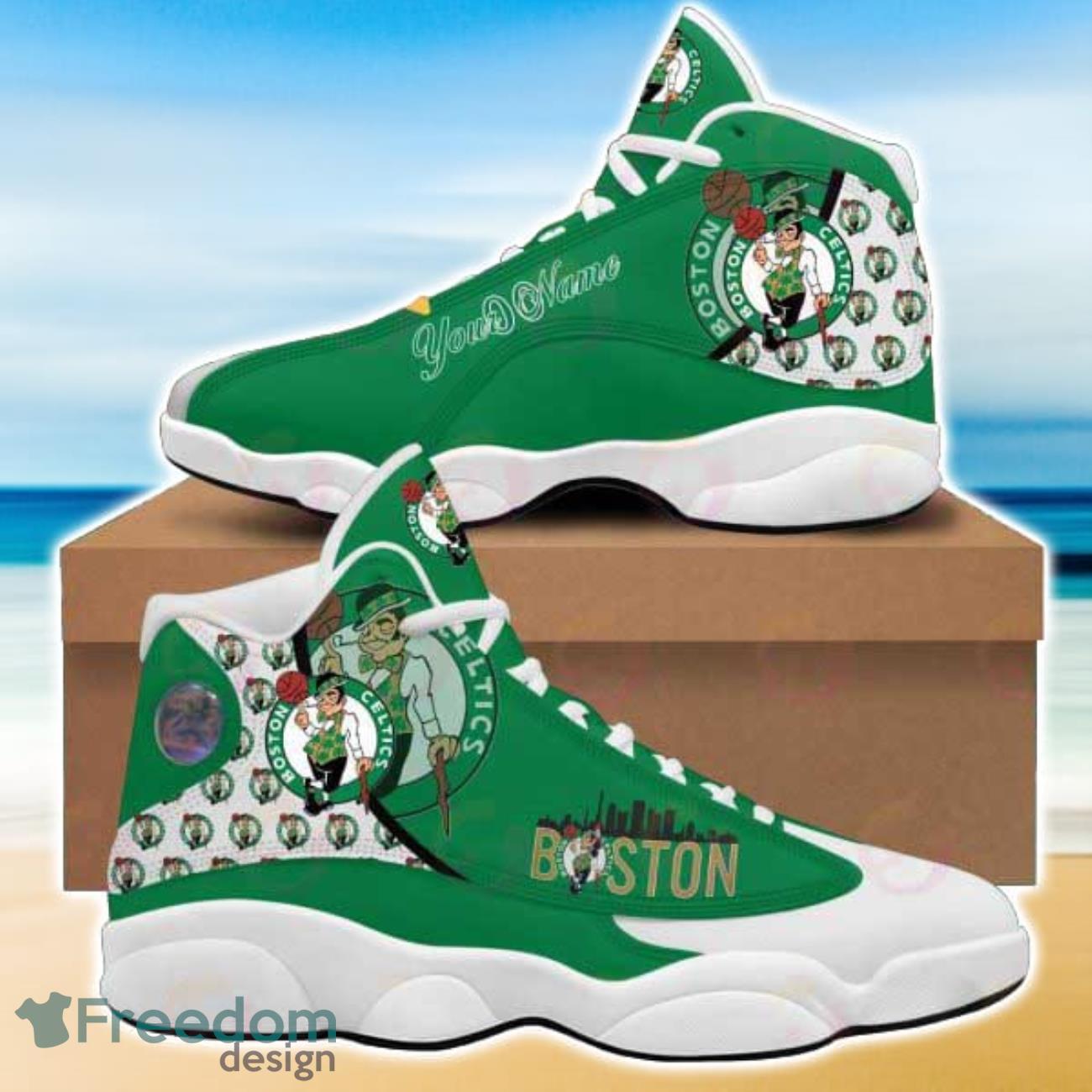 Boston Celtics New Trends Custom Name And Number Christmas Hawaiian Shirt -  Freedomdesign