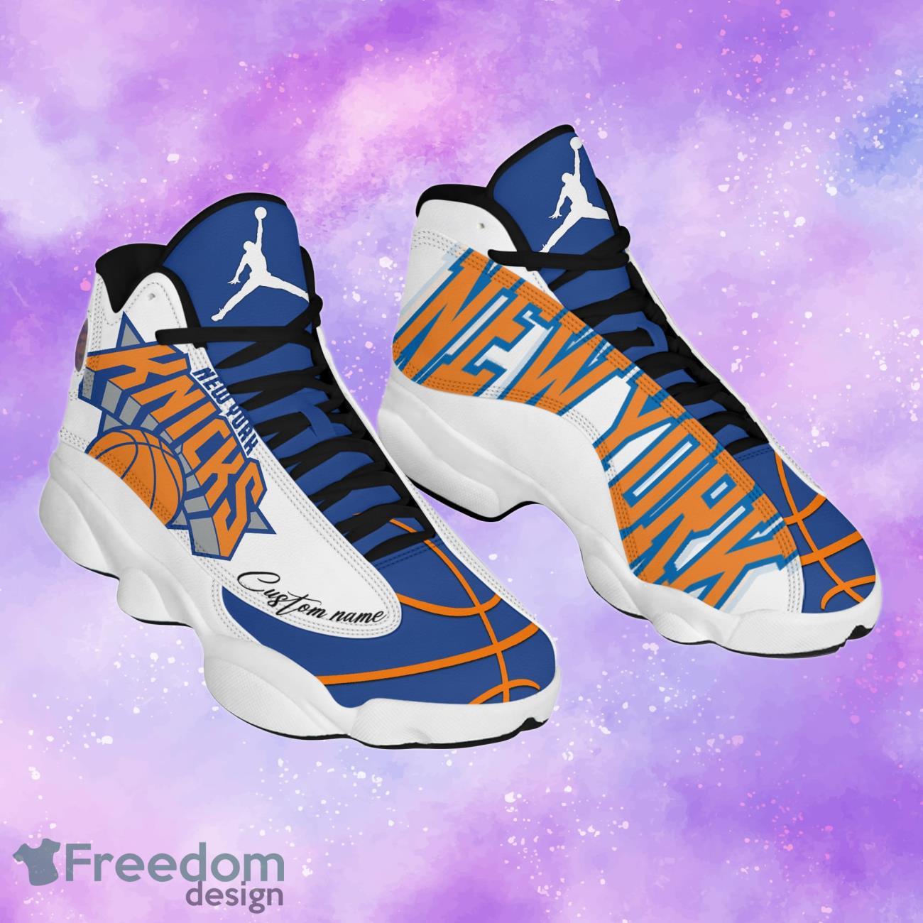 NBA New York Knicks Air Jordan 13 Custom Name Shoes - Freedomdesign