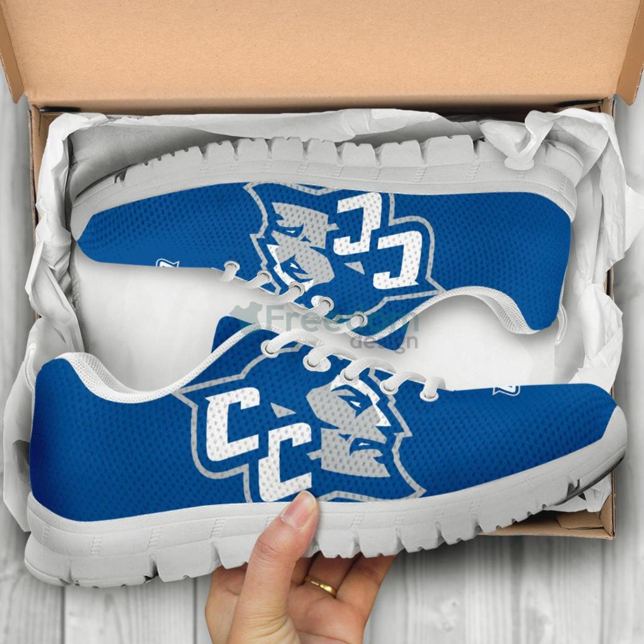 NCAA Central Connecticut State Blue Devils Casual Sneakers For Sport Fans Product Photo 2