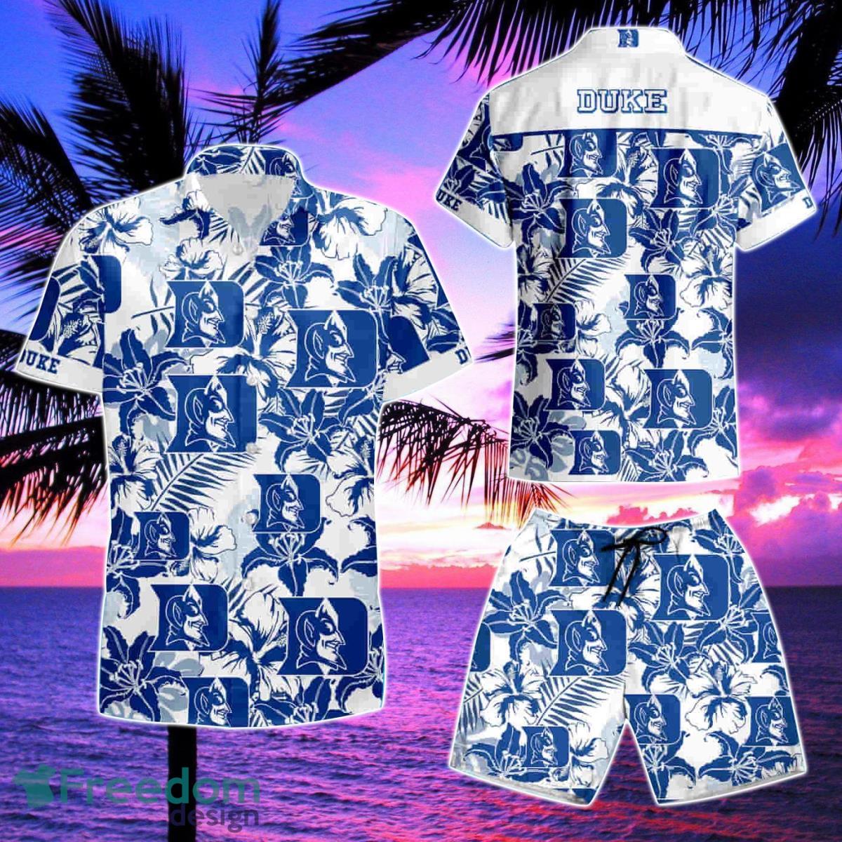 Ncaa Duke Blue Devils Hawaiian Shirt & Short Product Photo 2