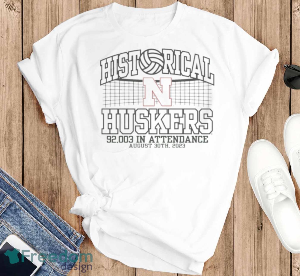 Nebraska Huskers Historical Huskers 92003 In Attendance Shirt - T-SHIRT FLAT