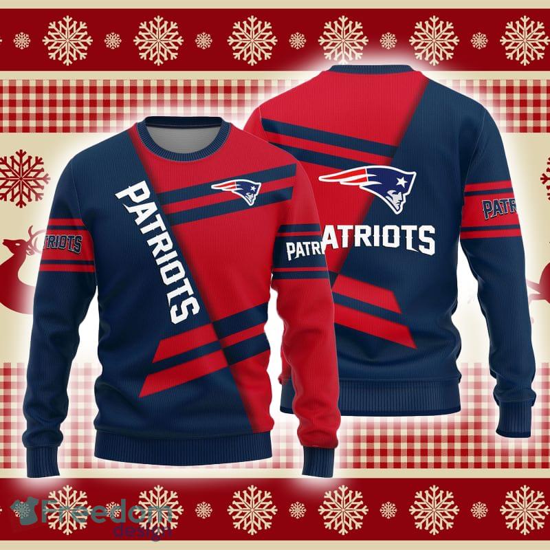 New England Patriots Christmas Santa Claus Ugly Christmas Sweater -  Freedomdesign