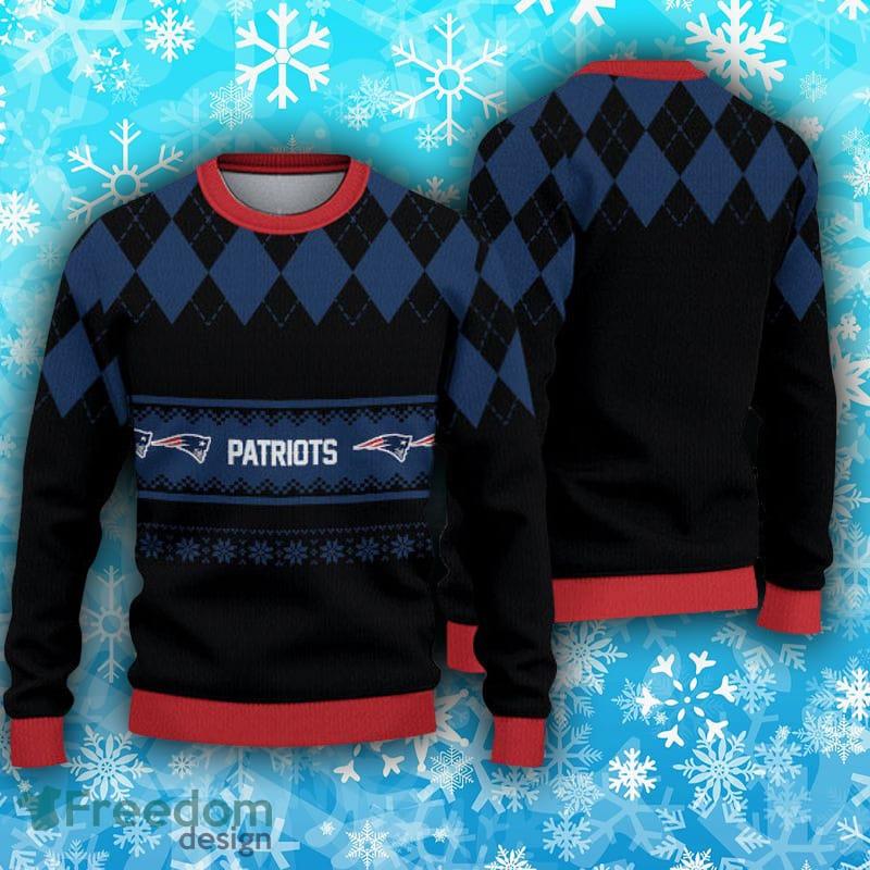 New England Patriots All Over Print Christmas Knitting Ugly Sweater