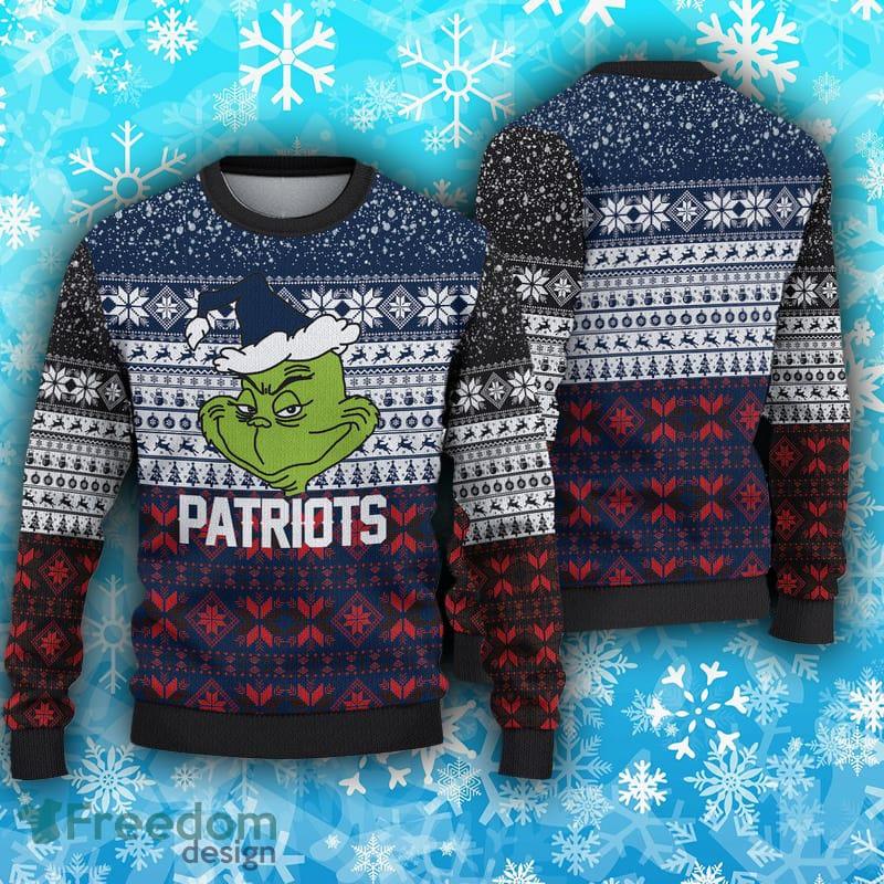 New England Patriots Fans Pattern Mistletoe Ugly Christmas Sweater