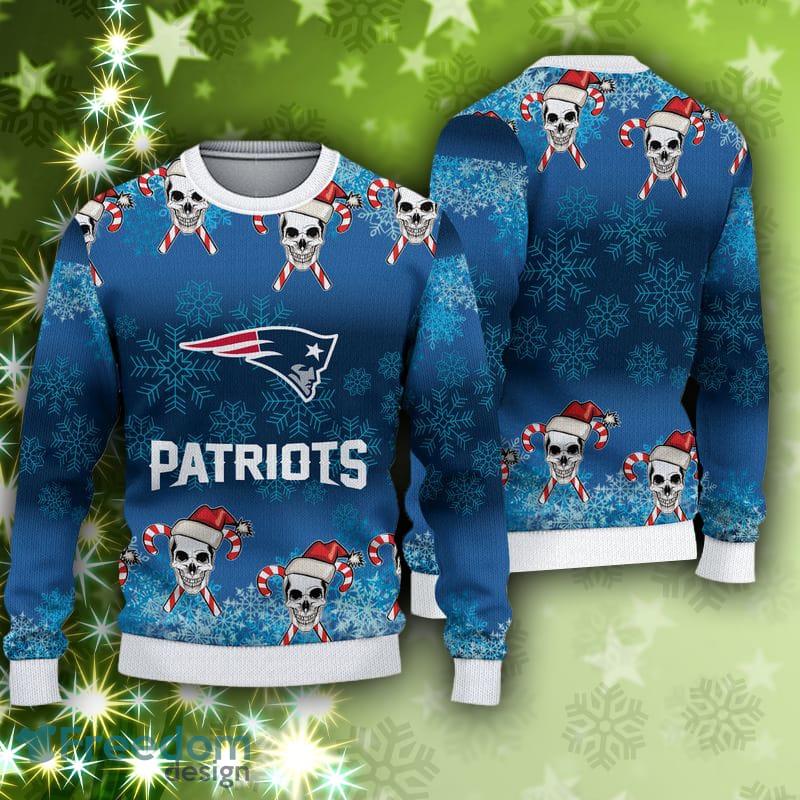 New England Patriots Christmas Santa Claus Pattern Ugly Christmas Sweater -  Freedomdesign