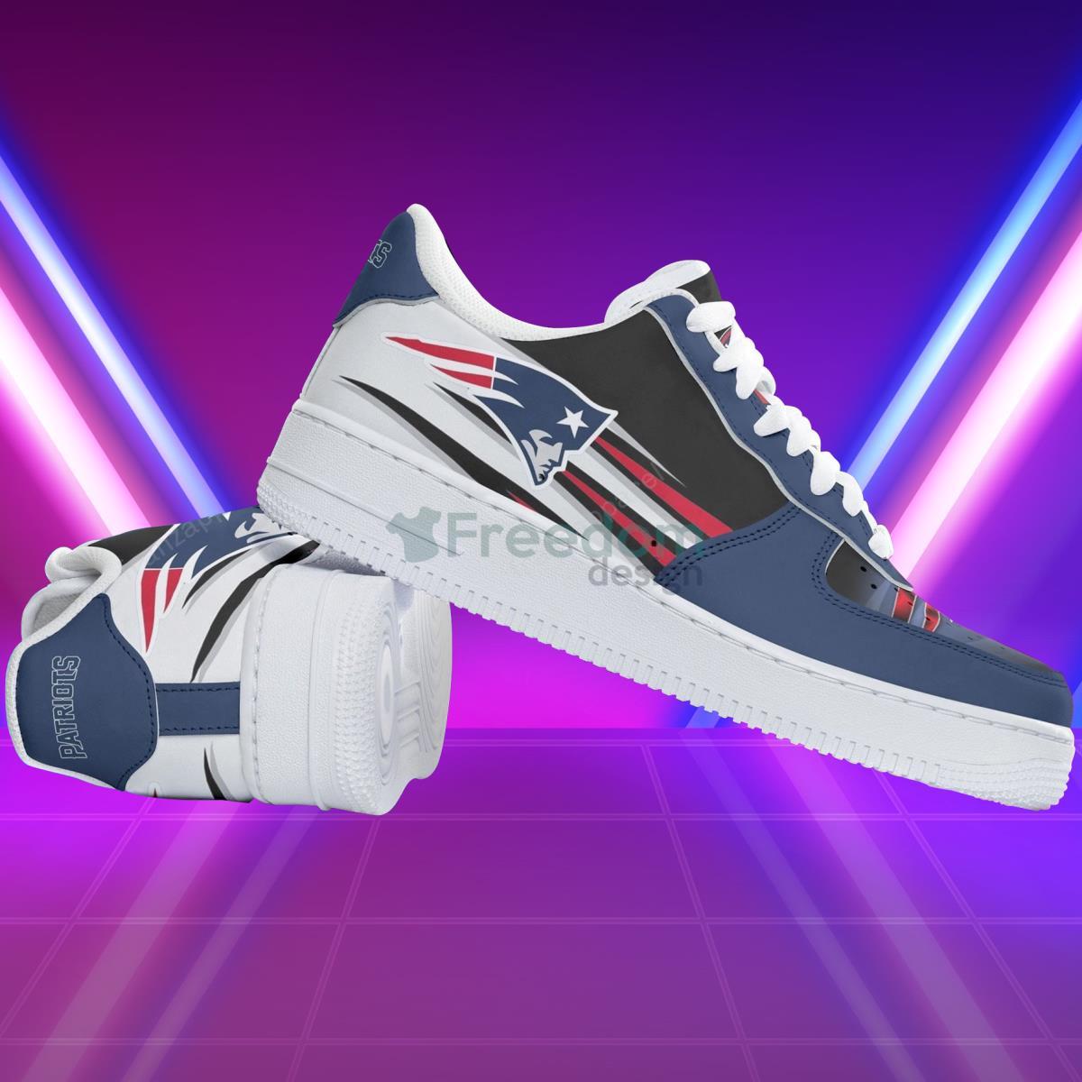 New England Patriots Football Team Style Design Air Force Shoes For Fans Product Photo 2