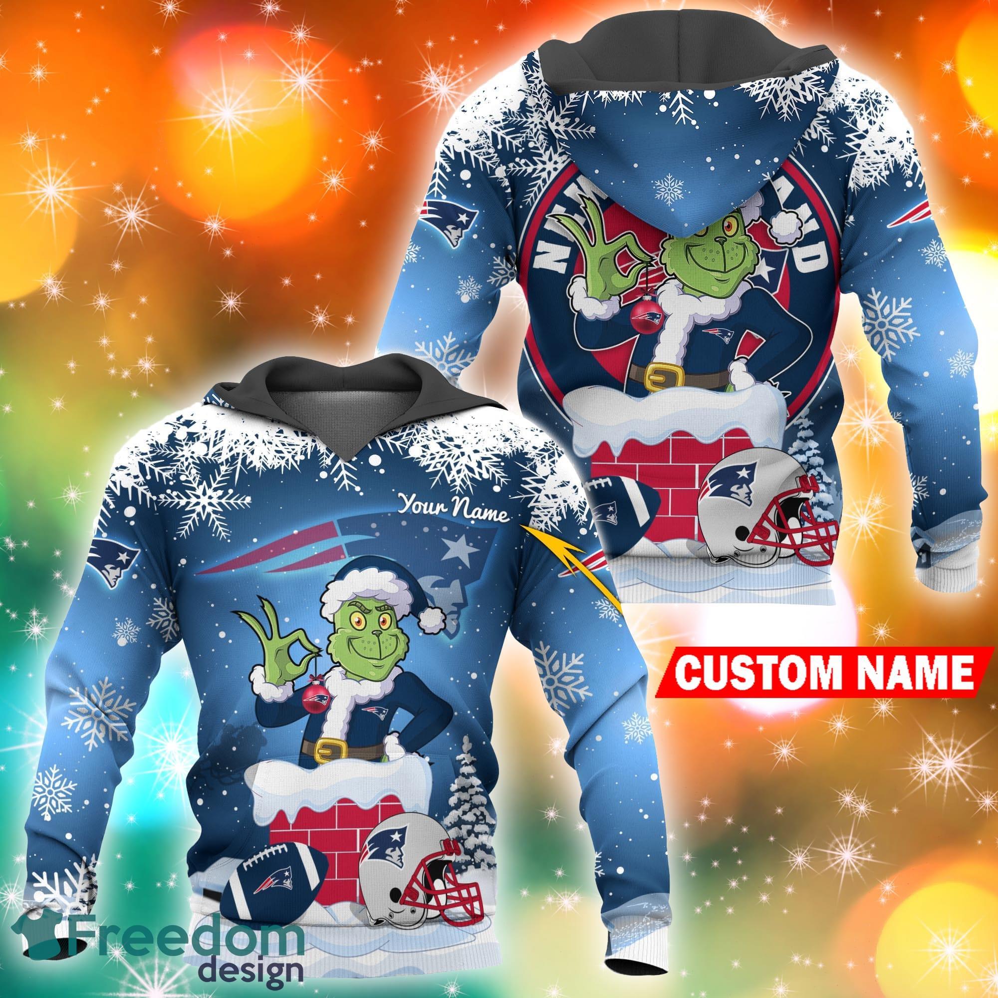 New England Patriots Christmas Grinch Sweater For Fans