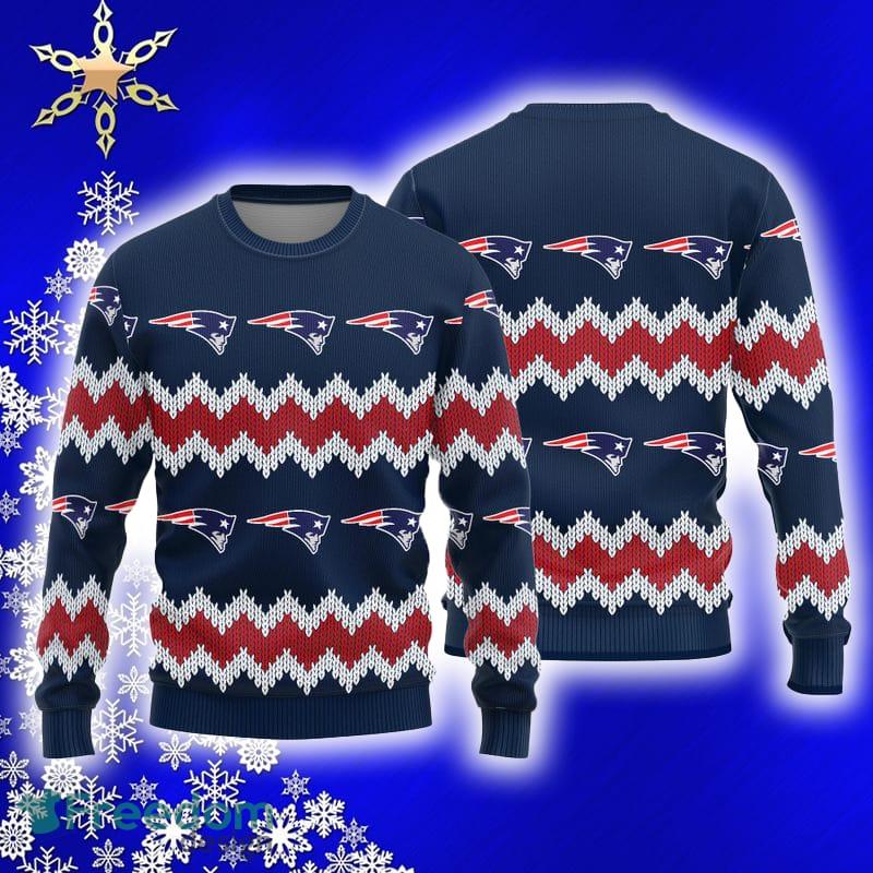 New England Patriots Men's Light 'Em Up Ugly Sweater