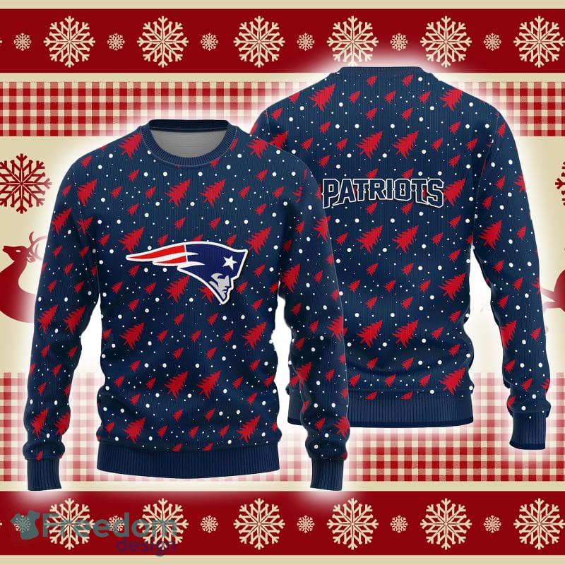 New England Patriots All Over Print Christmas Knitting Ugly Sweater