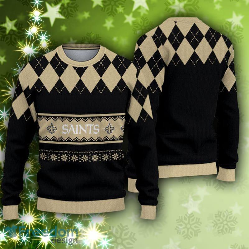 New Orleans Saints Christmas Snow Ugly Sweater For Men Women - Banantees