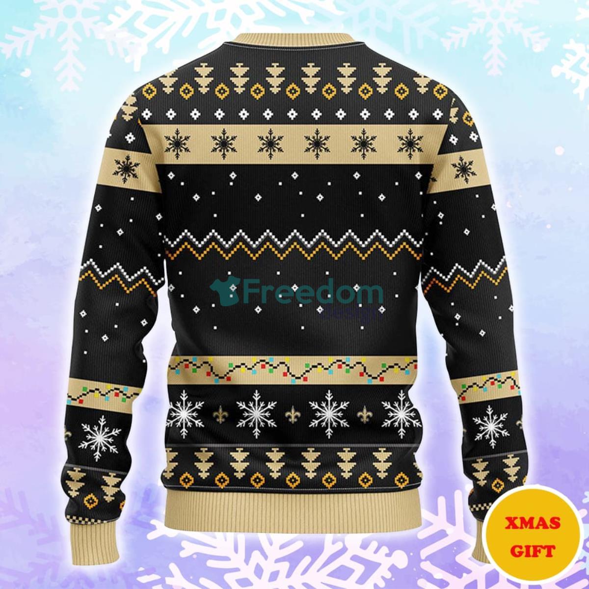 New Orleans Saints HoHoHo Mickey Christmas AOP Sweater Product Photo 2