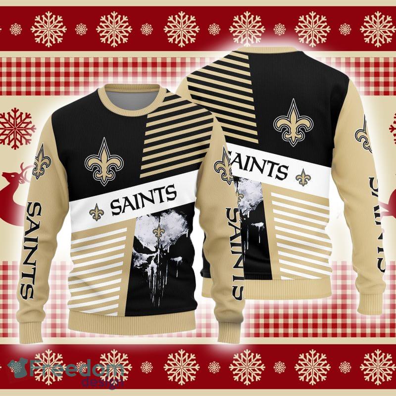 New Orleans Saints Pattern Ugly Christmas Sweater Gift - Freedomdesign