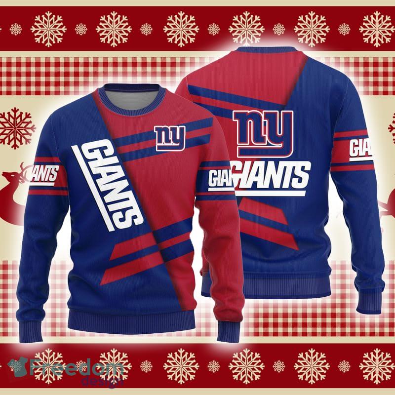 New York Giants Basic Pattern Knitted Sweater For Christmas - Freedomdesign