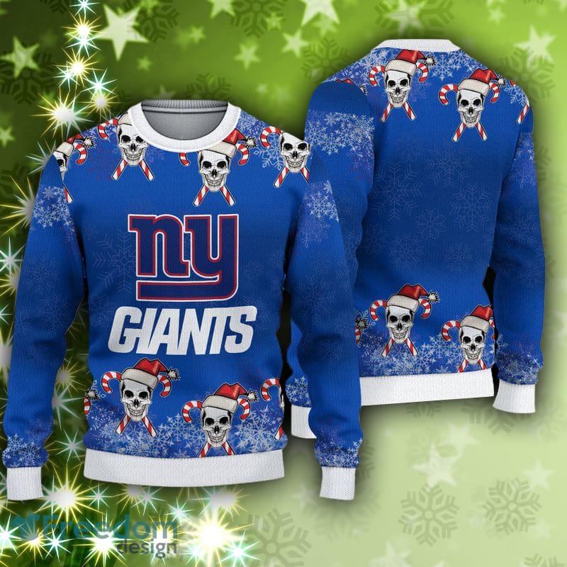 New York Giants Fans Reindeer Snowstorm Ugly Christmas Sweater -  Freedomdesign