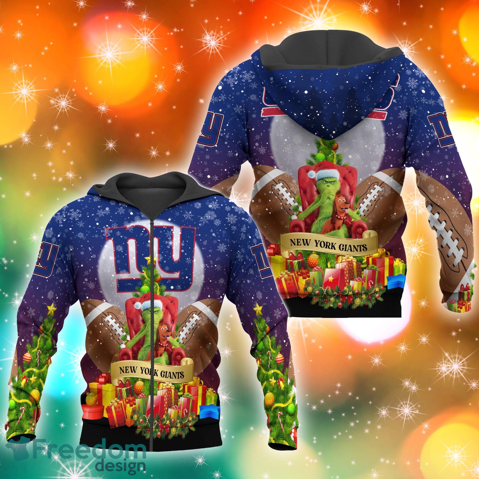 New York Giants NFL Grinch Christmas Tree 3D Hoodie Pullover Prints -  Freedomdesign