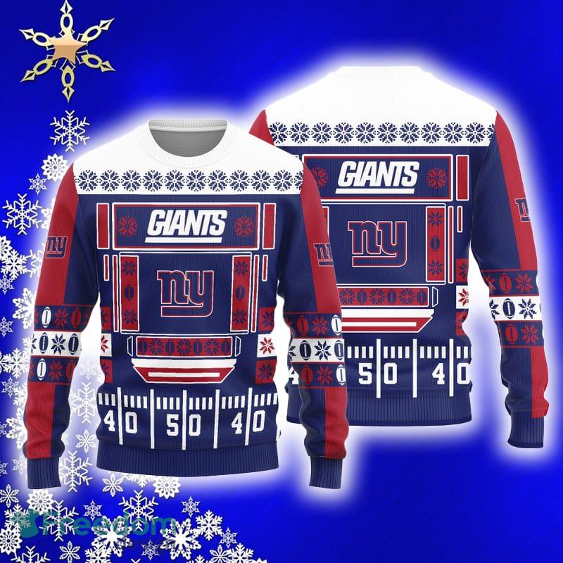 New York Giants Skull Pattern Knitted Sweater For Christmas