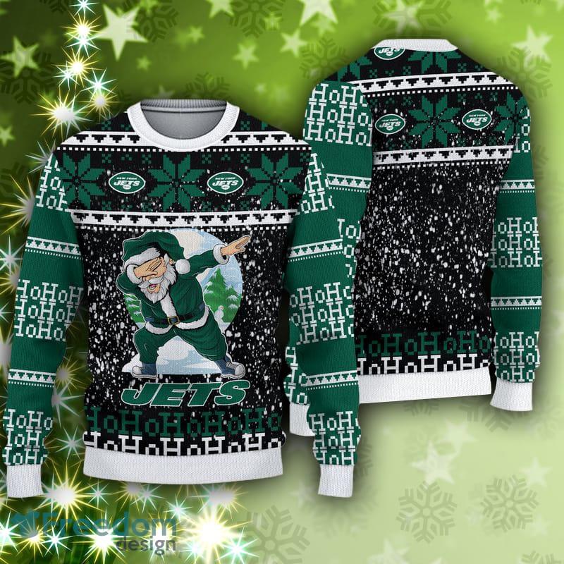 New York Jets Christmas Santa Claus Tattoo Ugly Christmas Sweater -  Freedomdesign