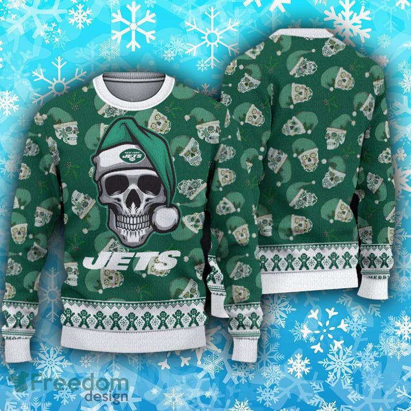 New York Jets Dog Family Holiday Ugly Sweater, Size: L