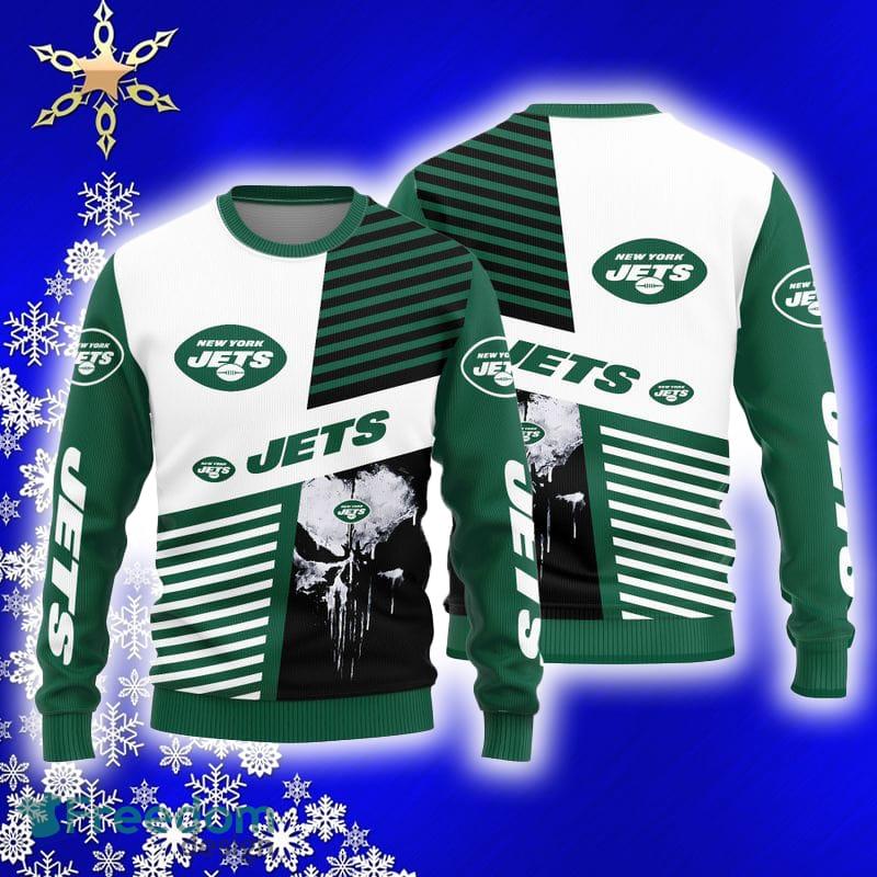 NFL New York Jets Christmas Gift All Over Print Ugly Christmas Sweater -  Freedomdesign