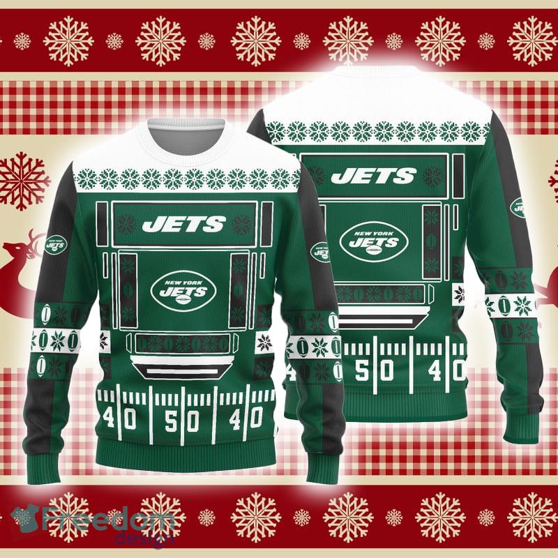 New York Jets Dog Family Holiday Ugly Sweater, Size: L